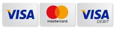 All major credit and debit cards accepted. All major credit and debit cards accepted.